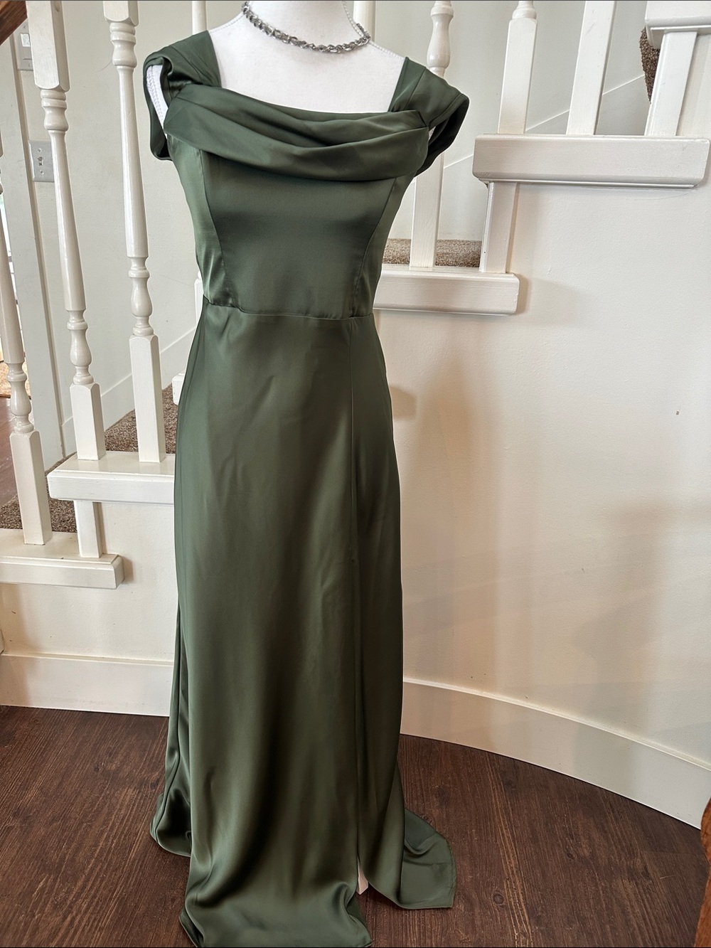 Birdie grey green prom or formal dress